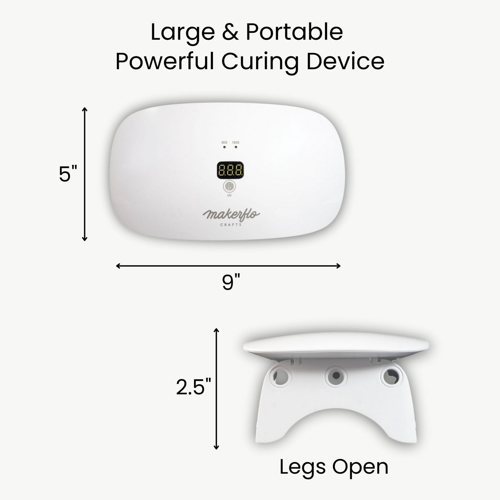 uv resin lamp, large, dimensions
