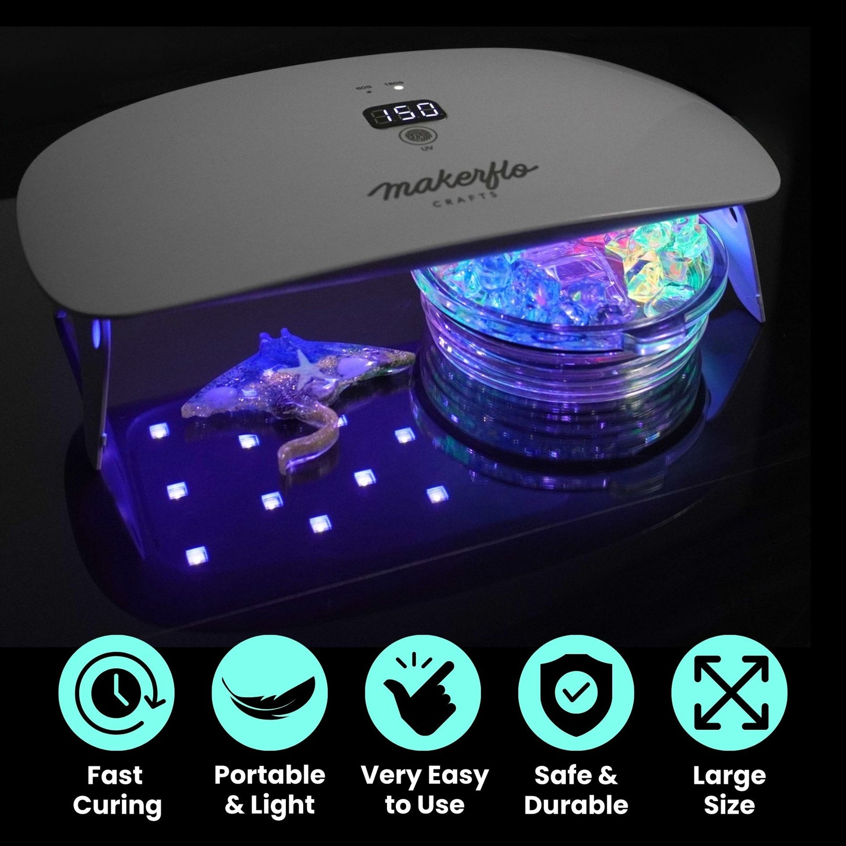 uv resin lamp curing tumbler topper
