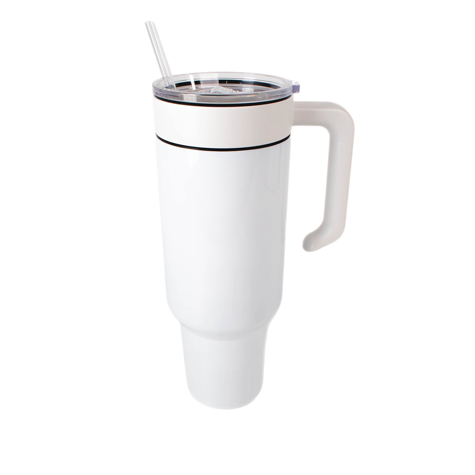 tumbler handle white, on 40oz sublimation tumbler