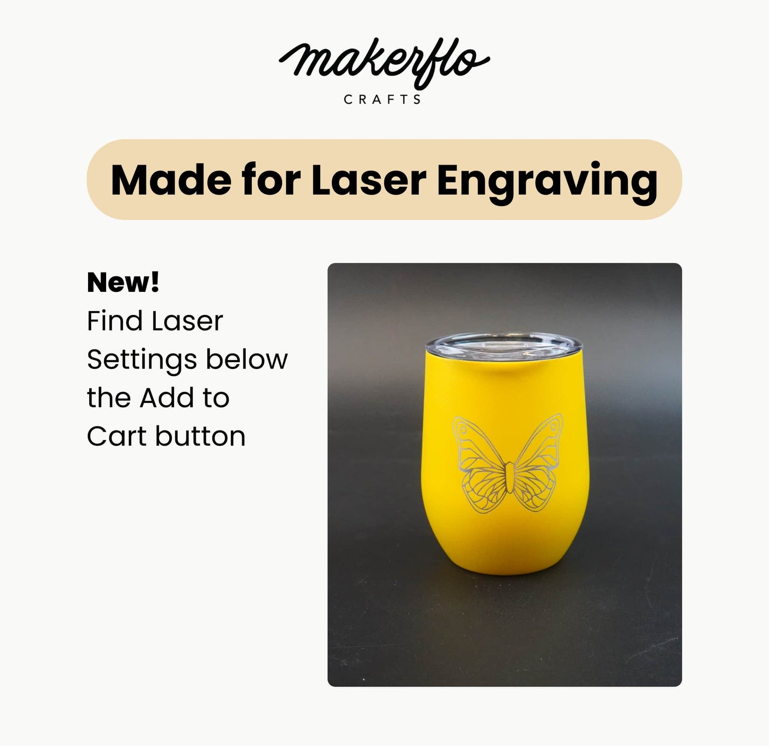 wine tumbler, laser engraving settings