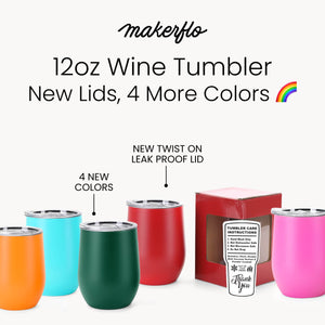 wine tumbler new feautres, leak-proof lid, more colors