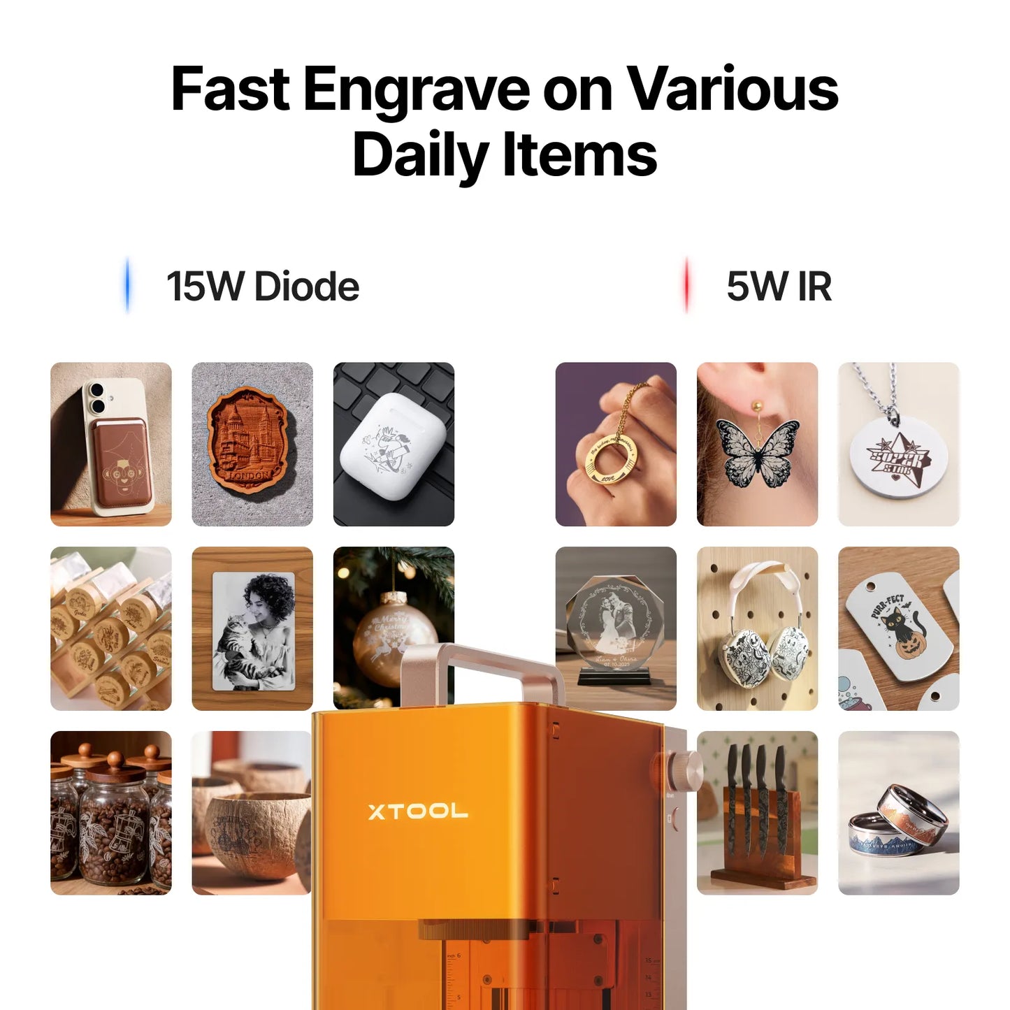 xTool F2 5W IR & 15W Diode Portable Dual Laser Engraver