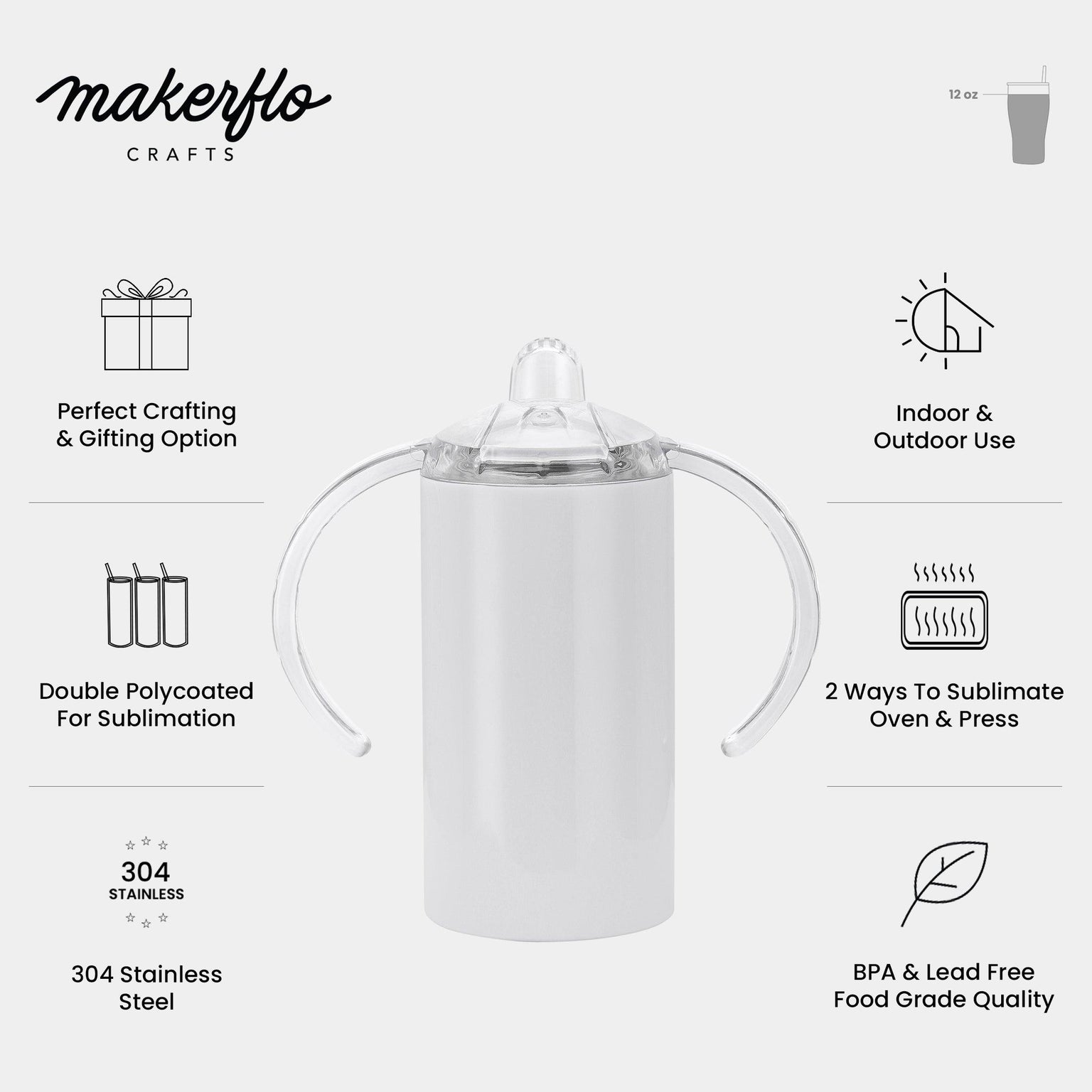 sublimation sippy cup infographic