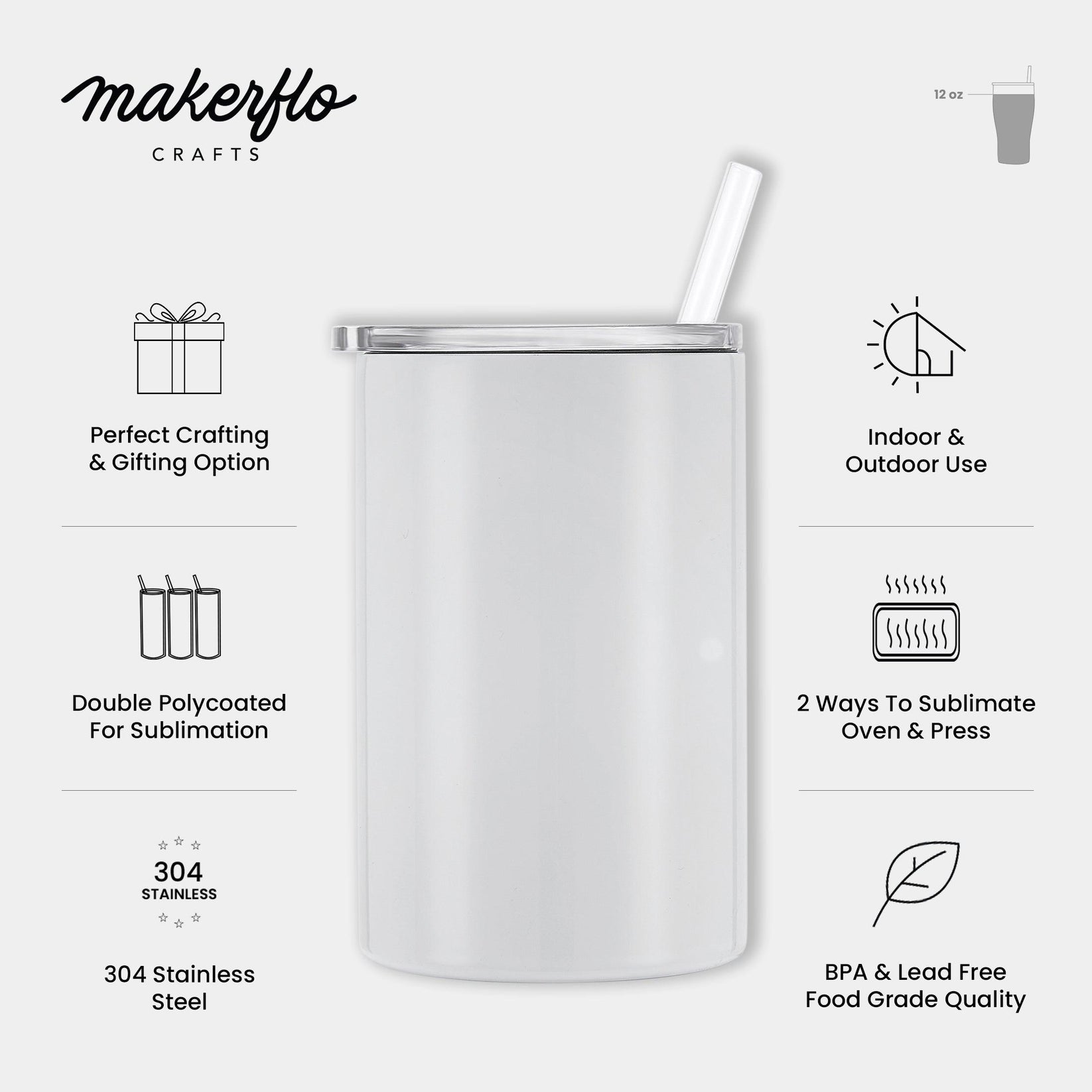 Sublimation can cooler, 12oz, highlights