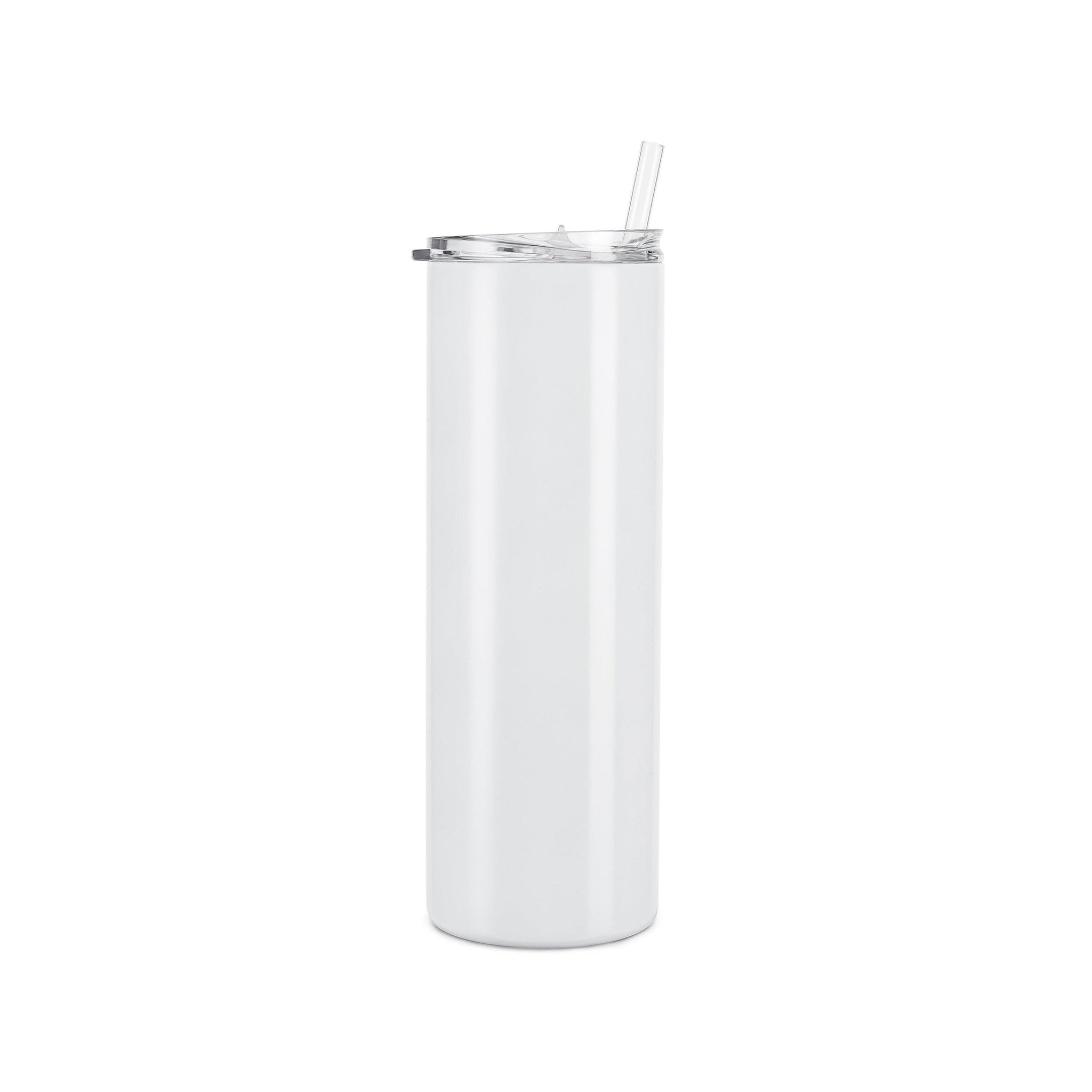glow in the dark sublimation tumbler, 20oz skinny, blank, looks white