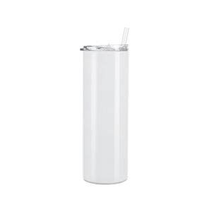 glow in the dark sublimation tumbler, 20oz skinny, blank, looks white