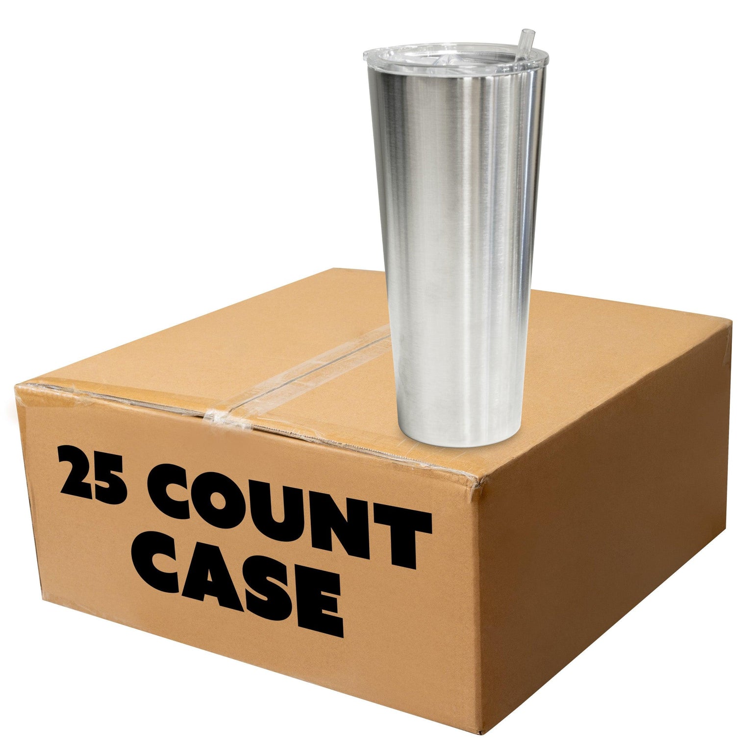 Stainless Steel Tumbler, Tapered, 32oz, Case of 25