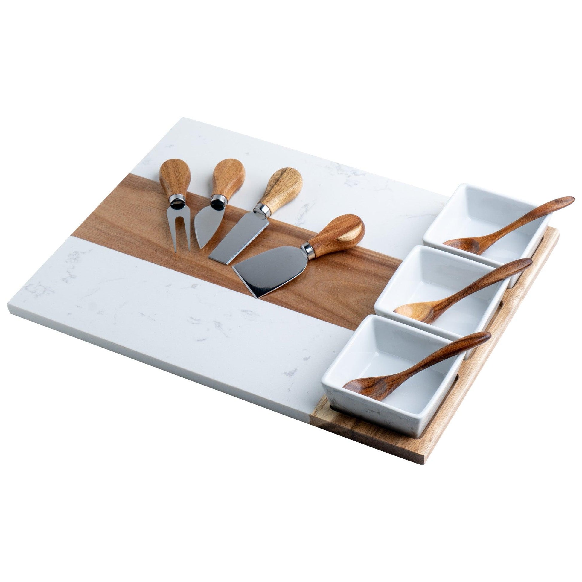 wood and charcuterie board and accessories