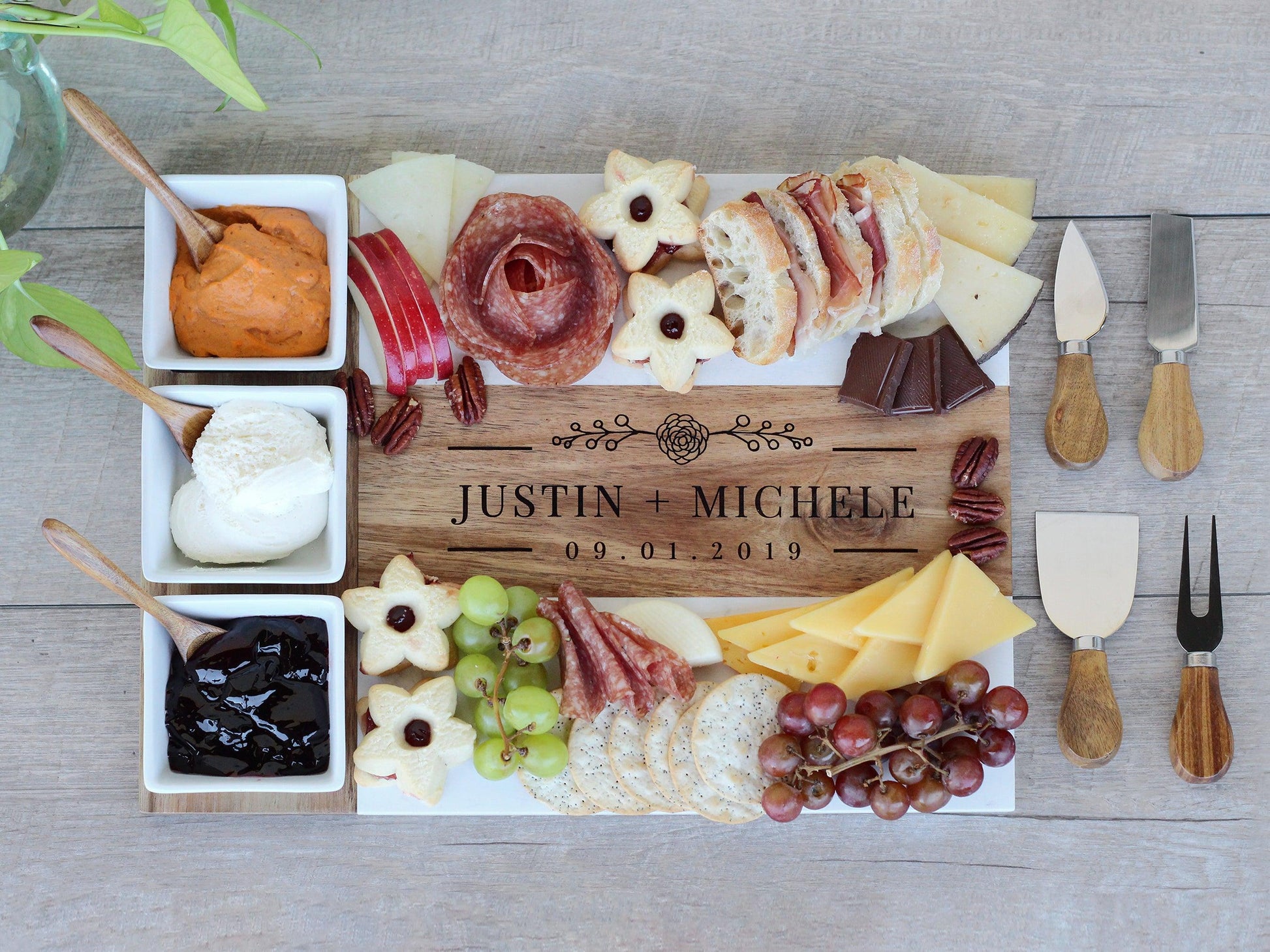 customized charcuterie board