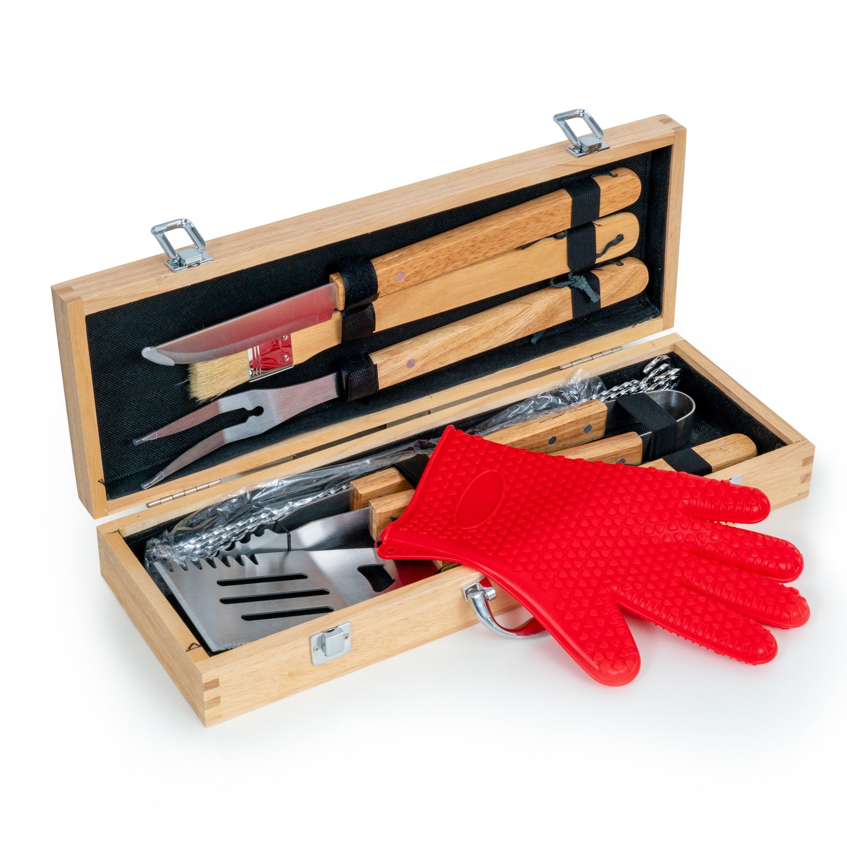 BBQ grill set with carrying case, 11 piece set