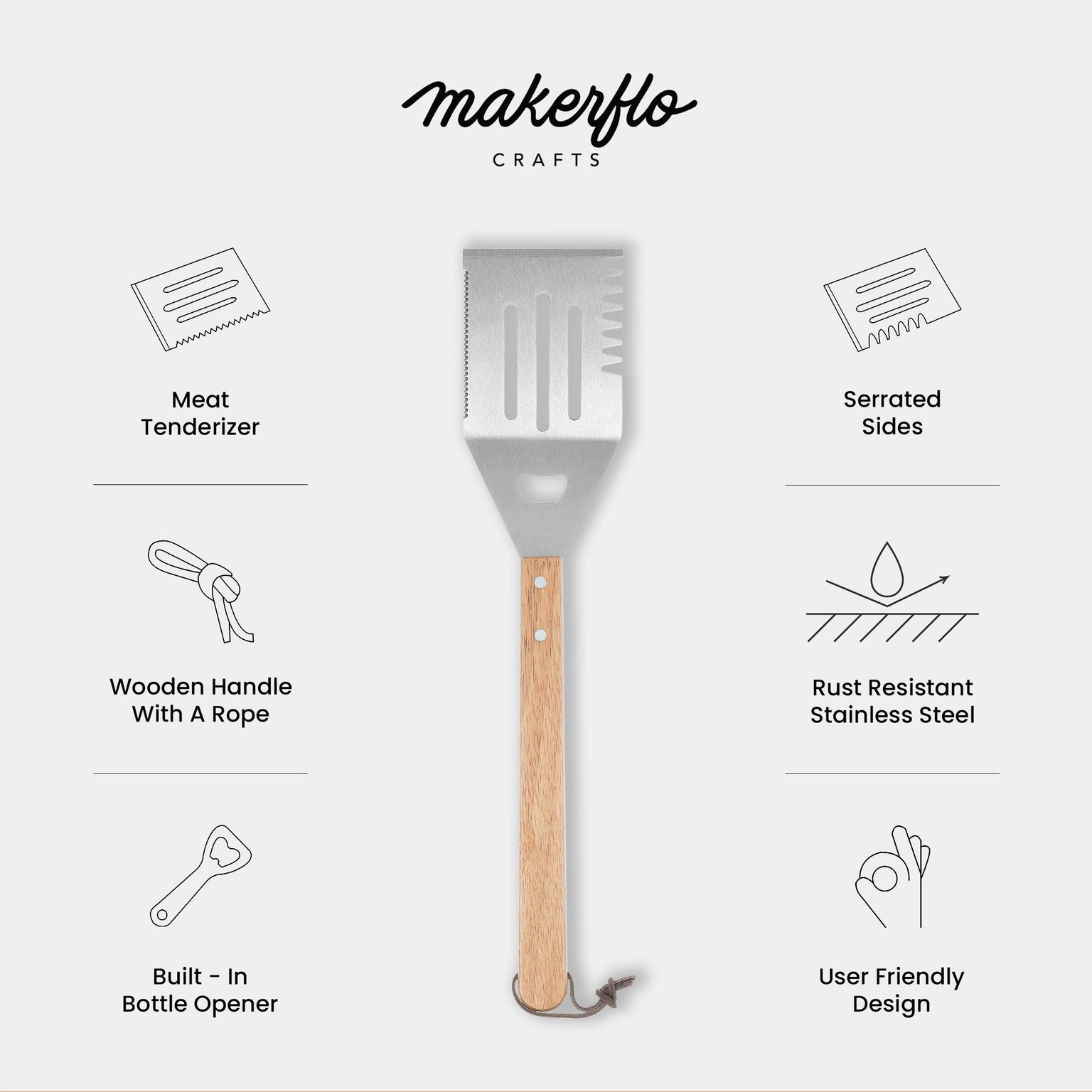 BBQ Grilling Spatula Features and Care