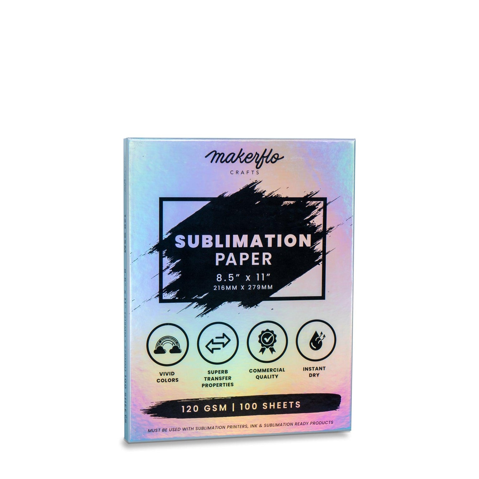 sublimation paper, pack 100, 8x5x11
