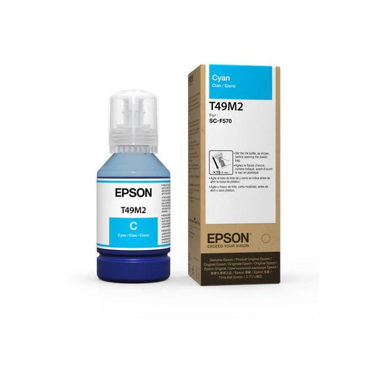 bottle of epson cyan ink and box